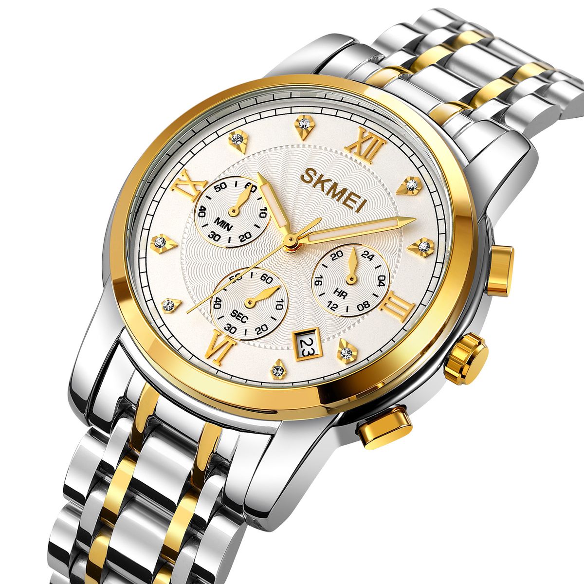 SKMEI - Reloj Skmei 1904T Plateado Cronómetro para Caballero