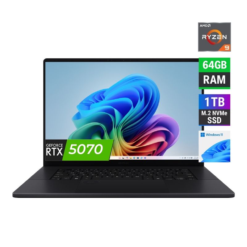 ASUS - Laptop Asus ProArt P16 R9 64GB RAM 1TB SSD RTX 5070 8GB W11