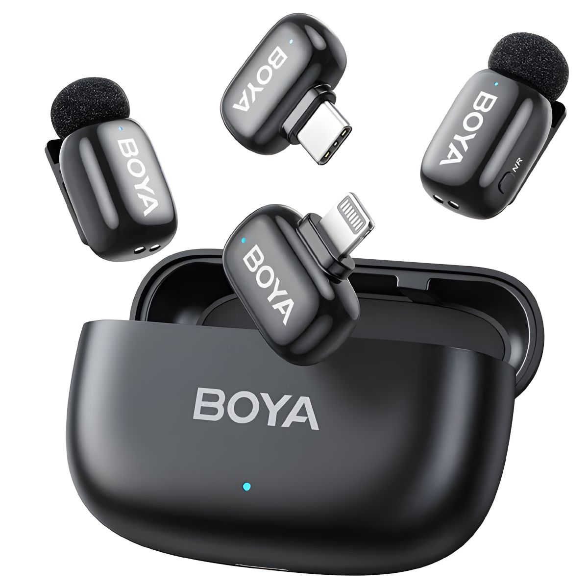 BOYA - BOYA Mini-12 Micrófono Inalámbrico USB-C Lightning Para iPhone Android