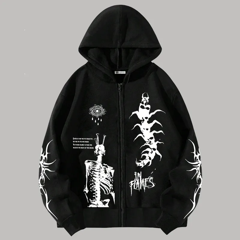 YANSUS - Polera Hombre Yansus Estampado Flames