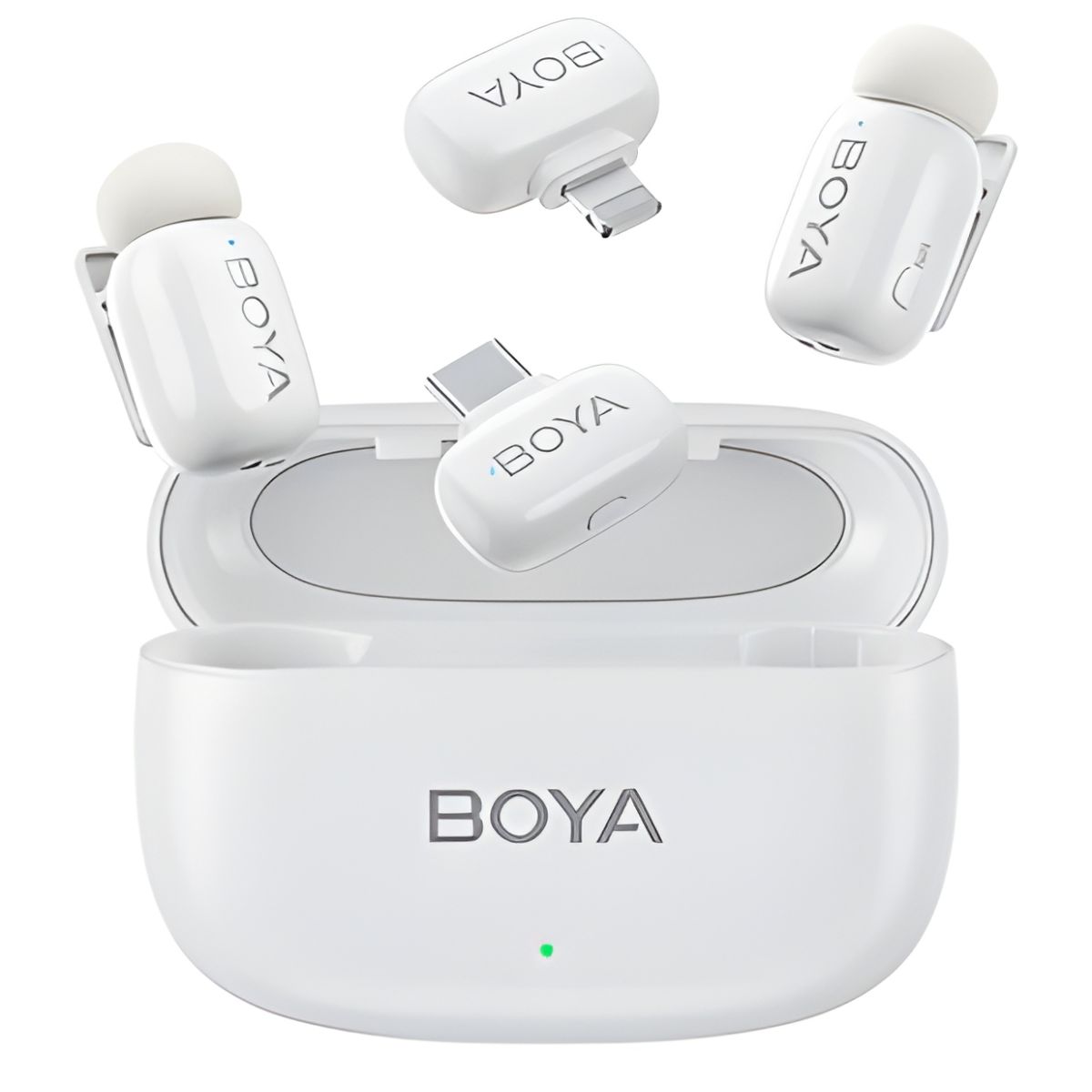 BOYA - BOYA Mini-13 Micrófono Inalámbrico USB-C Lightning Blanco Para iPhone