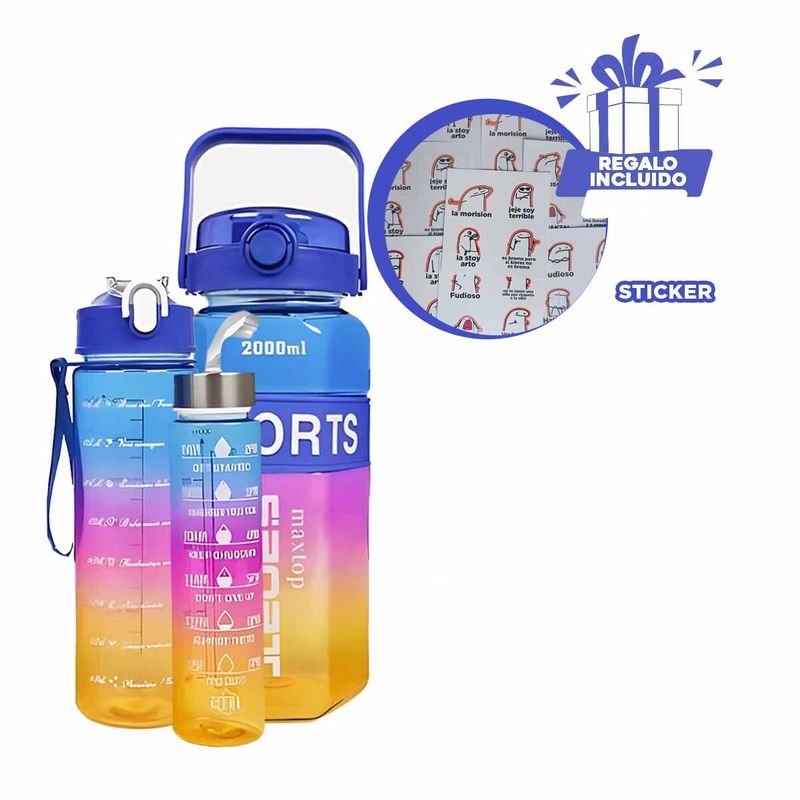 GENERICO - Pack6 Pomo Pack Deportivo Azul Y+Regalo Stickers