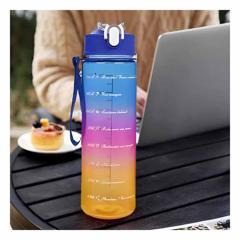 GENERICO - Pack12 Botella de 3u con Diseño Ergonomico Azul