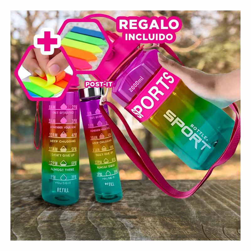 GENERICO - Pack12 Tomatodo para Yoga en Fucsia Y+Banderitas Adhesivas