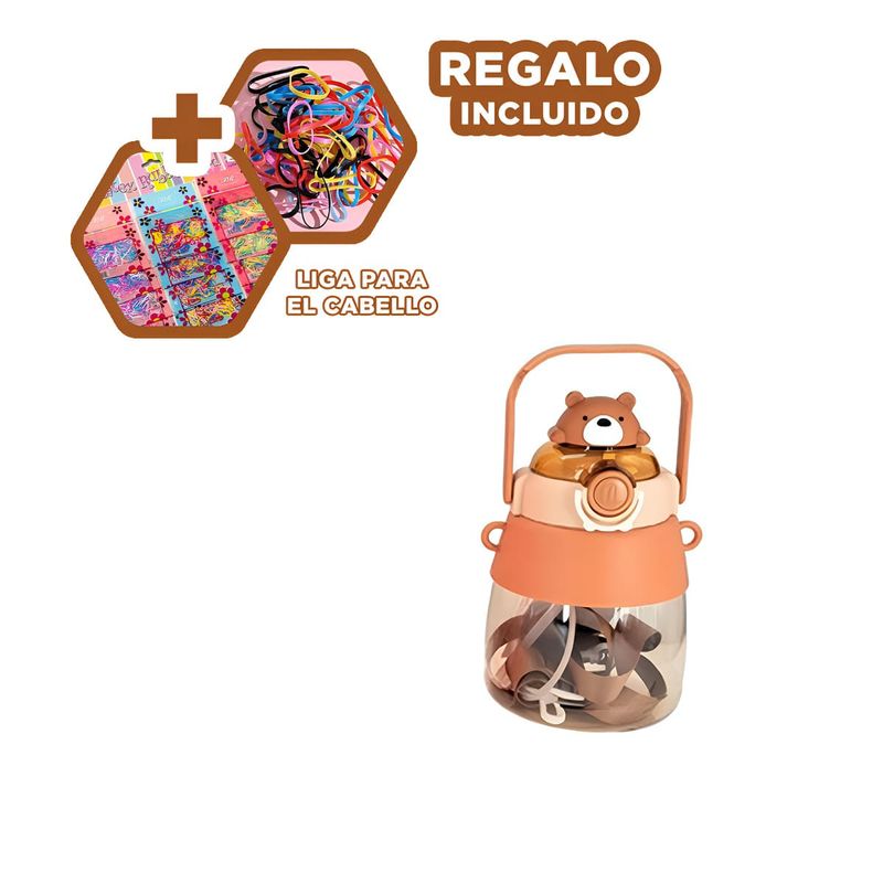 GENERICO - Pack12 Bidon Kawai al Gym OsoMarron Y+Ligas de Regalo