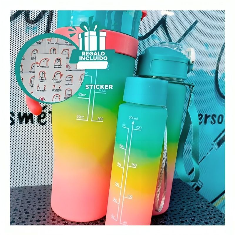 GENERICO - Pack6 Bebetodo de 3 Capacidades Verde Y+Regalo Stickers