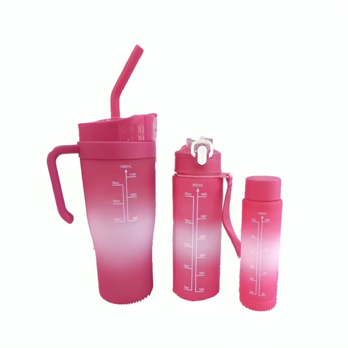 GENERICO - Tomatodo de Diferentes Tamaños Fucsia Y+Regalo Stickers