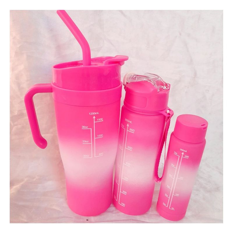 GENERICO - Pack4 Bebetodo de 3 Capacidades Fucsia Y+Papel de Regalo