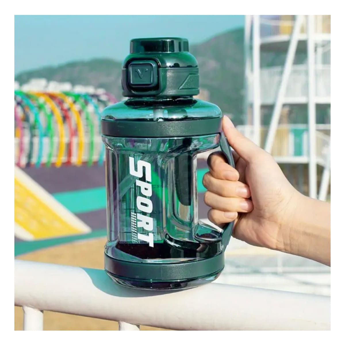 GENERICO - Pack6 Botella Depotivo para Eduacion Fisica Verde