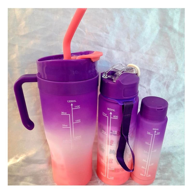 GENERICO - Pack4 Bebetodo de 3 Capacidades Morado Y+Papel de Regalo