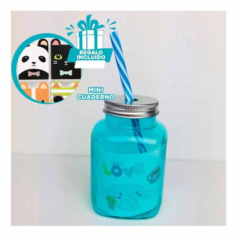 GENERICO - Pack6 Botella de Agua para Gimnasio Azul Y+Regalo Agendita