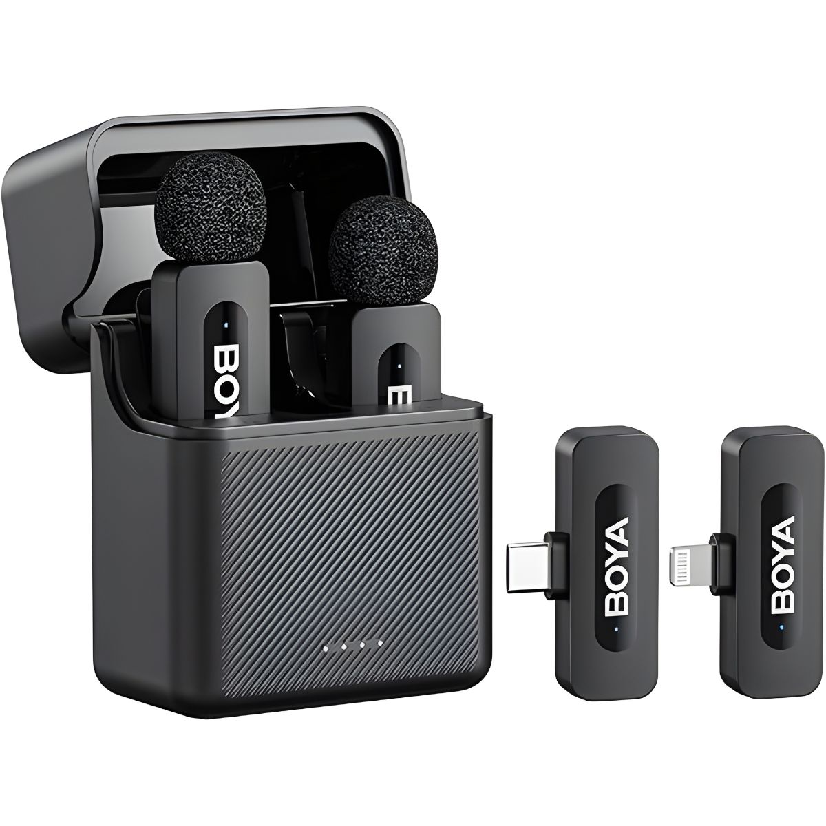 BOYA - BOYA BY-V3 Combo Micrófono Inalámbrico Profesional USB-C y Lightning