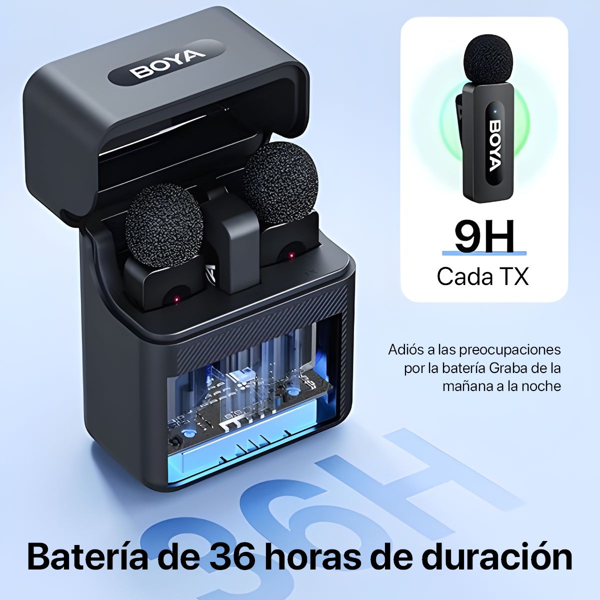 BOYA - BOYA BY-V3 Combo Micrófono Inalámbrico Profesional USB-C y Lightning
