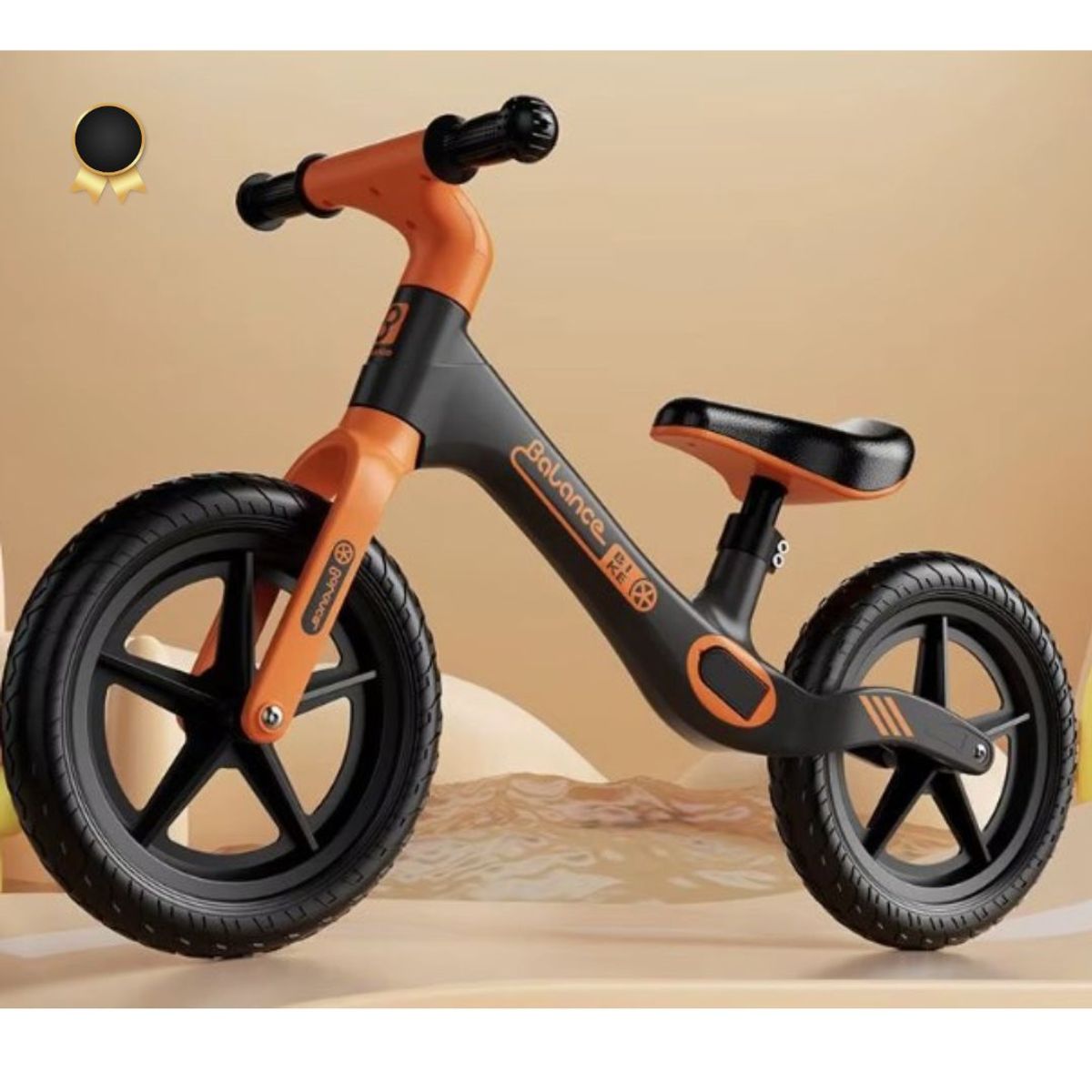GENERICO - Bicicleta Premium Balance Flash Para Niños Color Negro 6 + Inflador