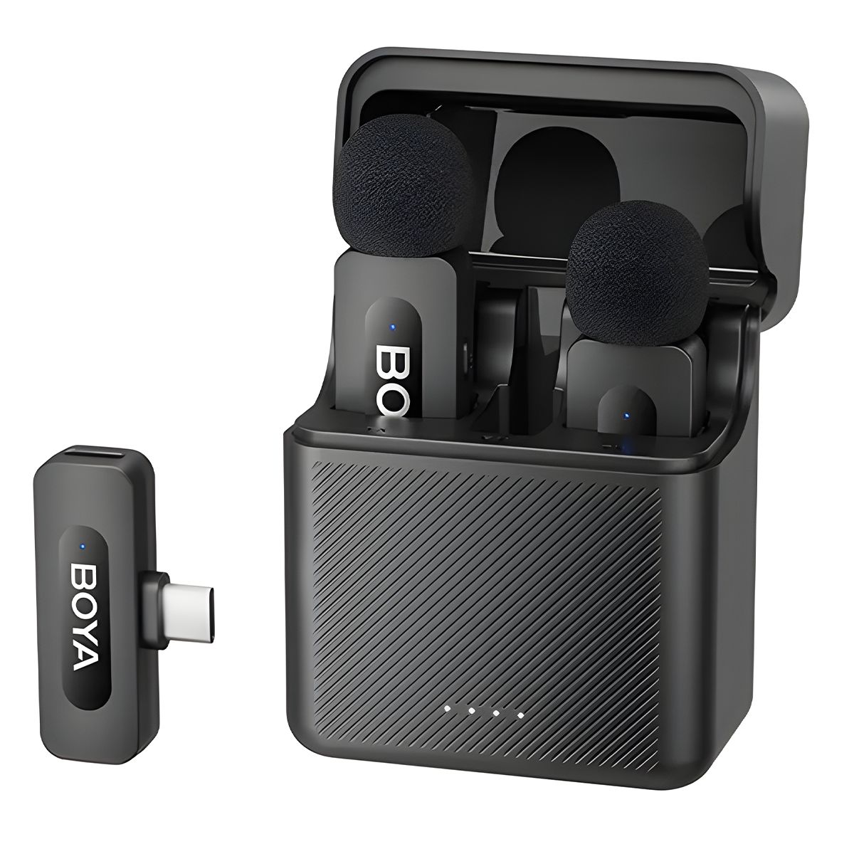 BOYA - BOYA BY-V30 Micrófono Inalámbrico USB-C Sonido Profesional Negro