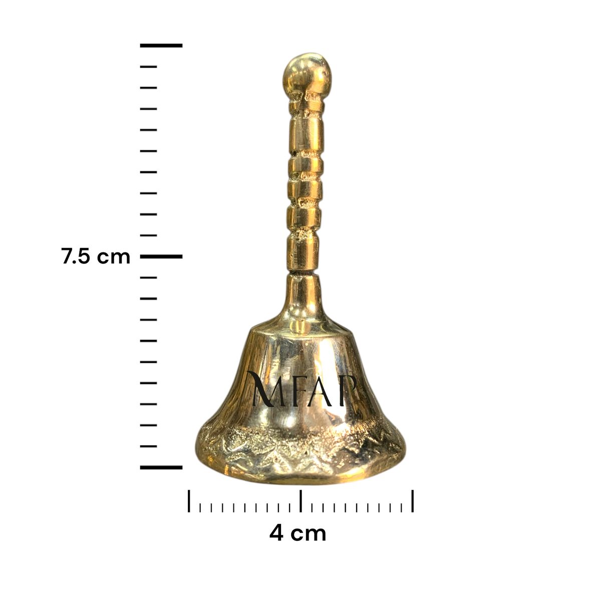 MFAP BRONCERIA Y ANTIGUEDADES - Campana palito en bronce fundido 7.5 cm - Llamarada de medianoche