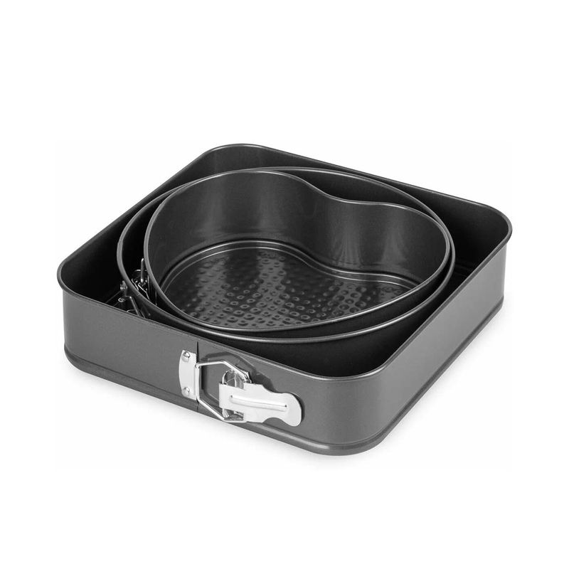 GENERICO - Moldes para Hornear Reposteria Desmontables Plateado