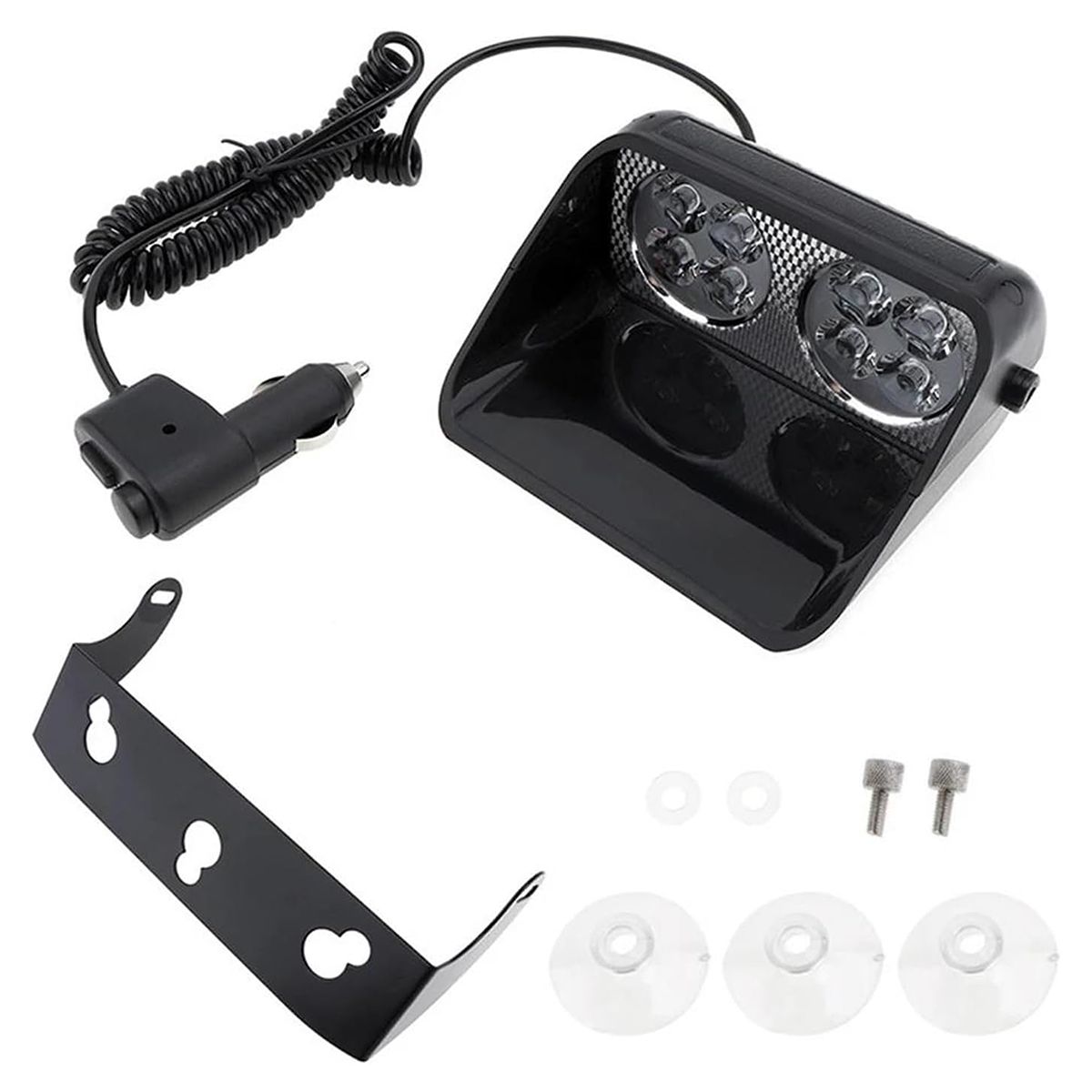 GENERICO - Luz led policial rojo +azul con estrobo 8 led potente