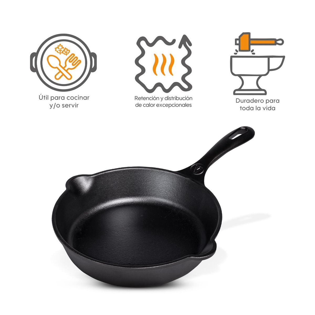 VICTORIA - Sartén N° 20 de Hierro Fundido Esmaltado