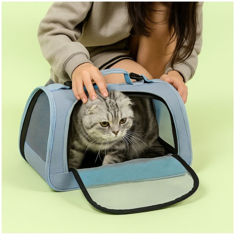 INSPIRA - Bolso Transportador para Mascotas Gatos Gris