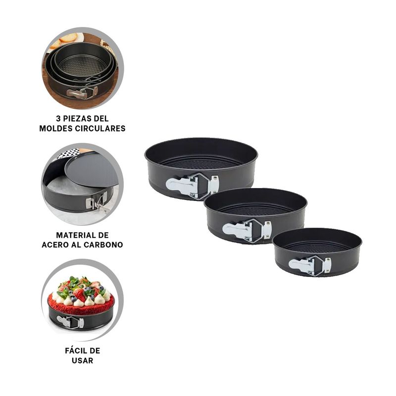 GENERICO - Pack2 Moldes Circulares de Tortas Plateado Y+Regalo Agendita