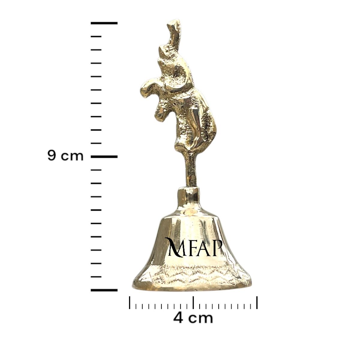 MFAP BRONCERIA Y ANTIGUEDADES - Campana en bronce fundido 9 cm - Elefante