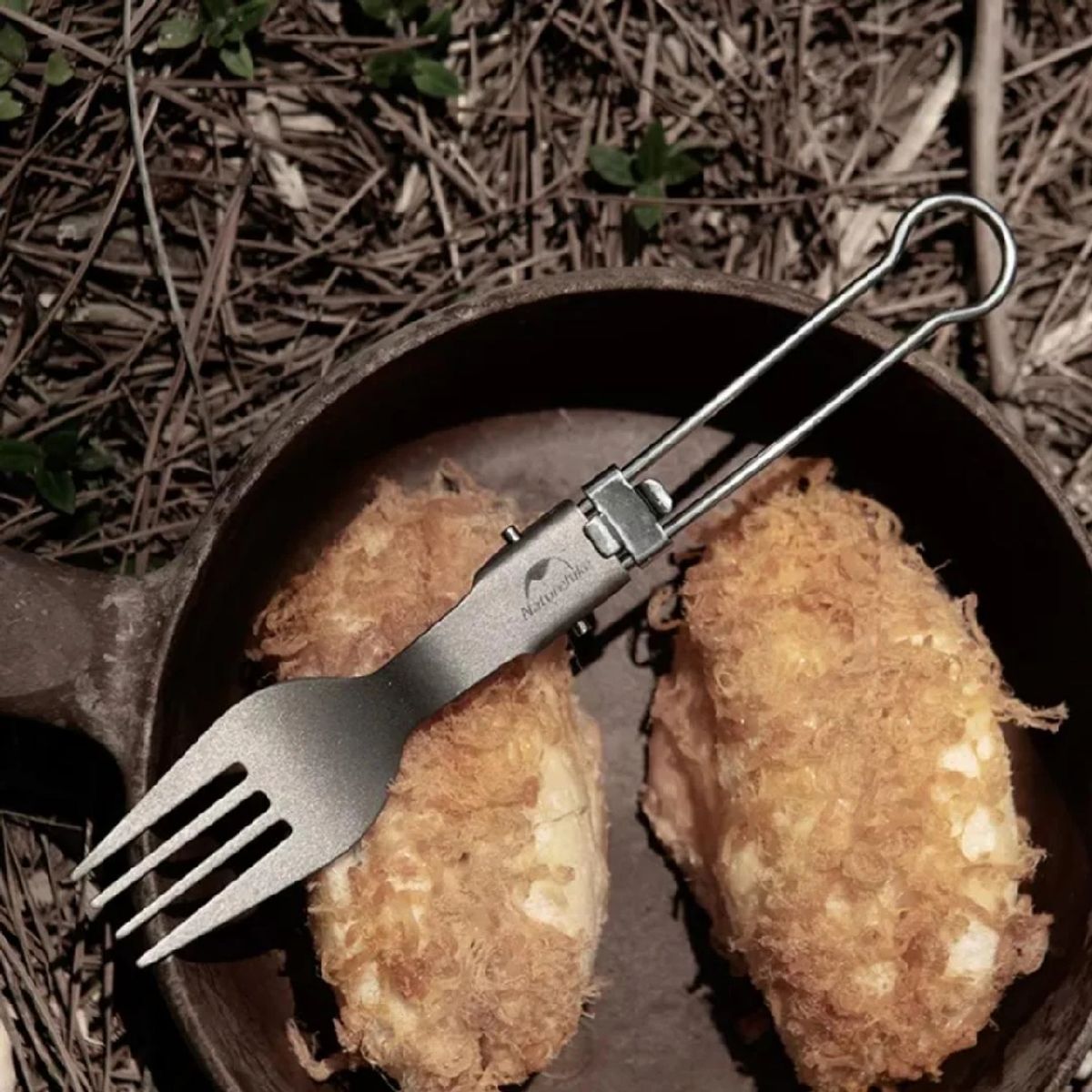 NATUREHIKE - Tenedor plegable de titanio  Naturehike