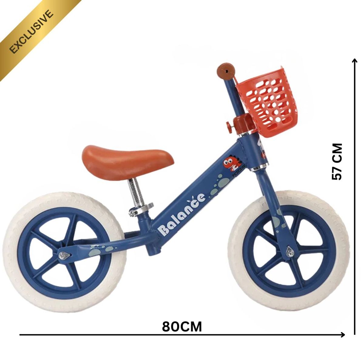 GENERICO - Bicicleta Balance Canastilla Vintage Para Niños Rosado