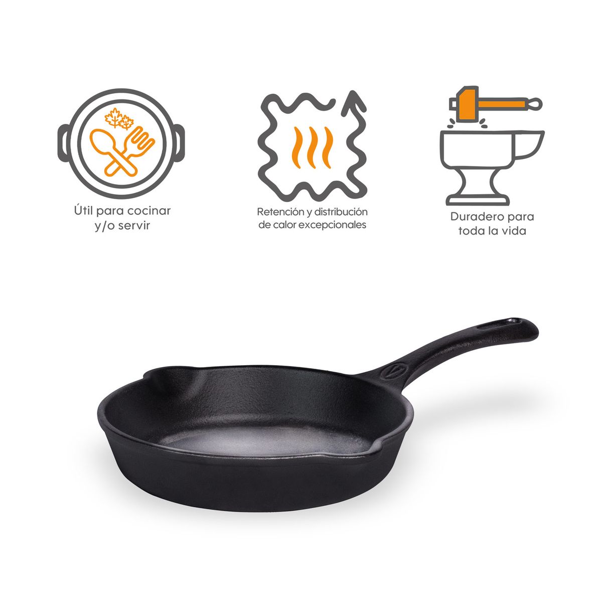 VICTORIA - Sartén N° 16.5 de Hierro Fundido Esmaltado