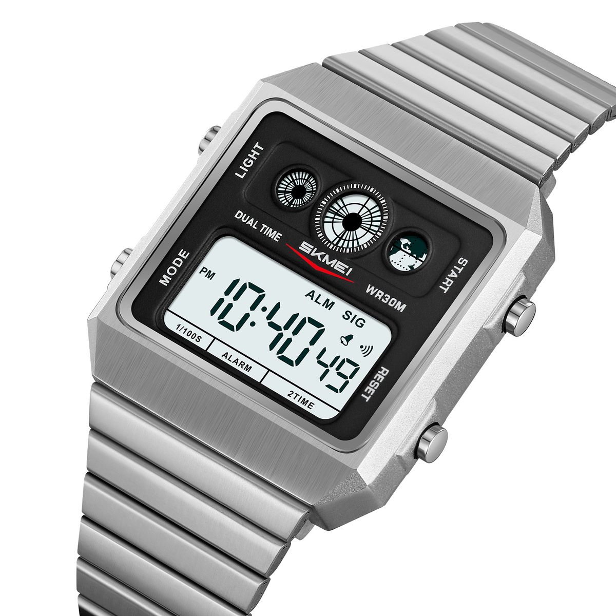 SKMEI - Reloj Skmei 2450 Plateado y Dorado Unisex Digital