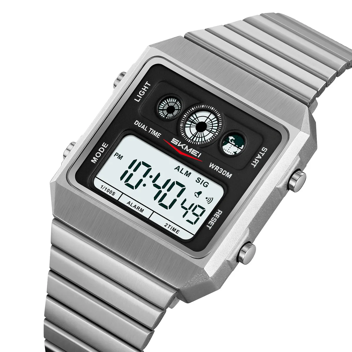 SKMEI - Reloj Skmei 2450 Plateado y Dorado Unisex Digital