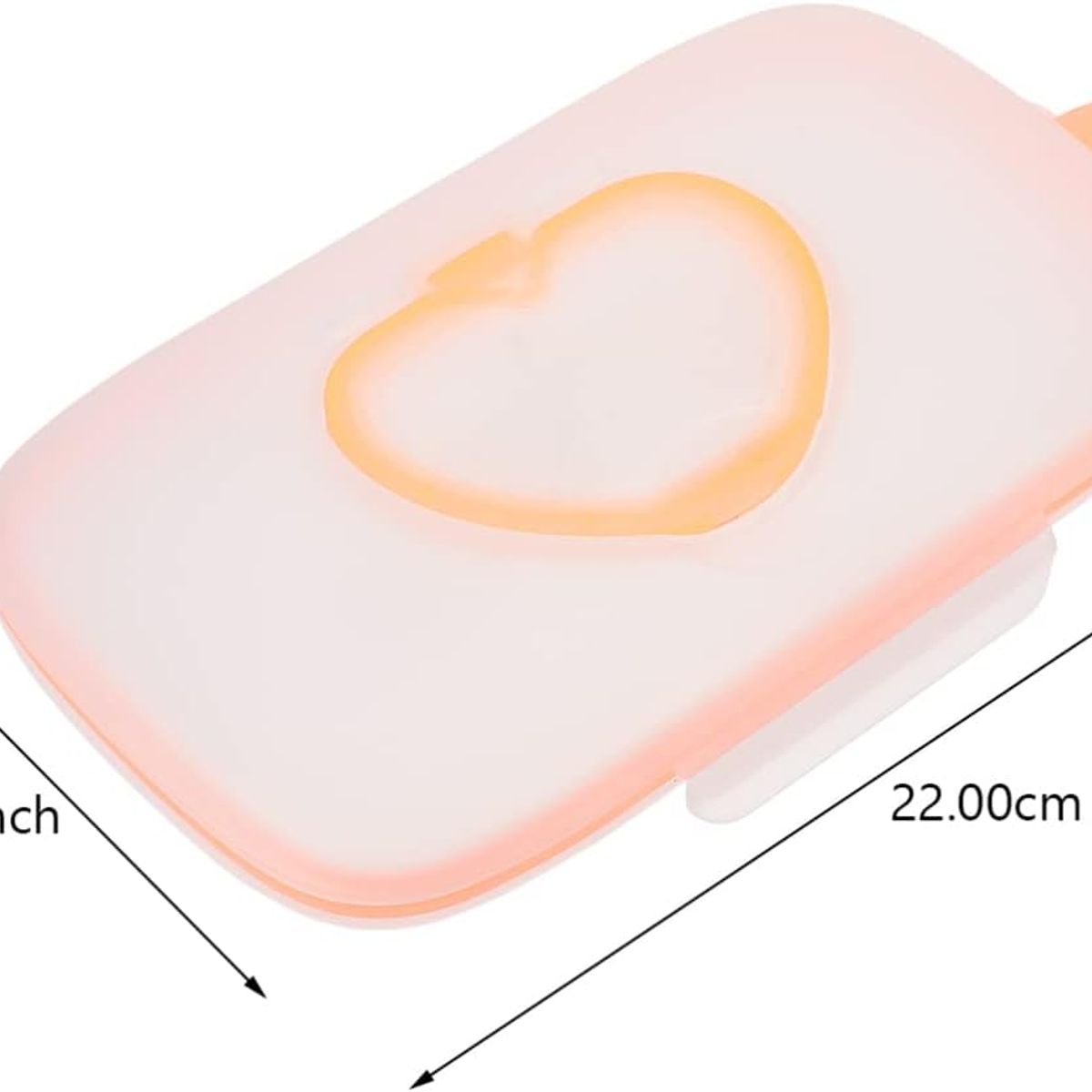 GENERICO - PORTA PAÑITOS HUMEDOS ESTUCHE CORAZÓN - NARANJA