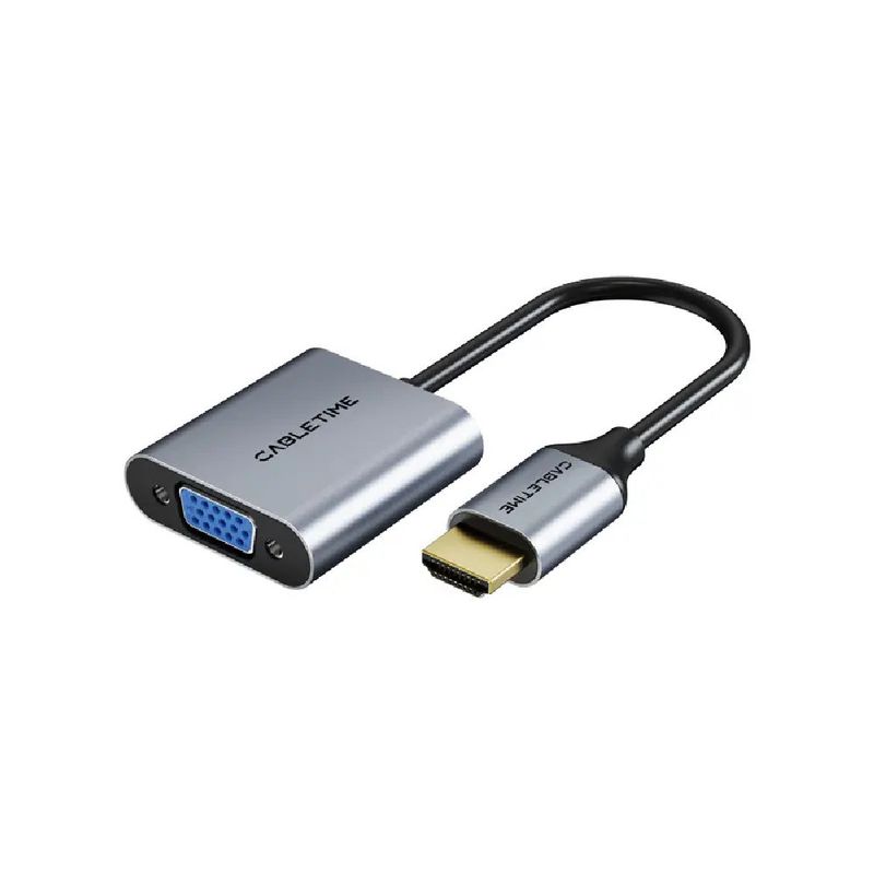 GENERICO - Adaptador de HDMI macho a VGA 1080p hembra CABLETIME CP53G