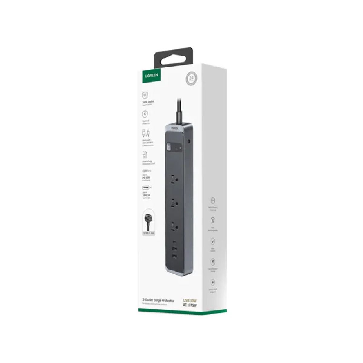 UGREEN - Regleta protector contra sobretensiones UGREEN 3