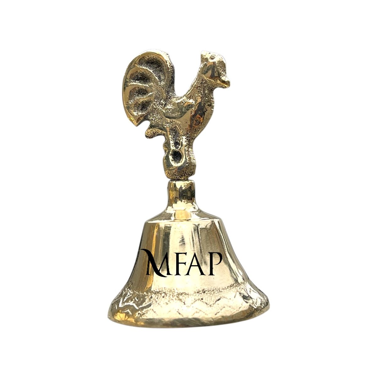 MFAP BRONCERIA Y ANTIGUEDADES - Campana en bronce fundido 6.5 cm - Gallo