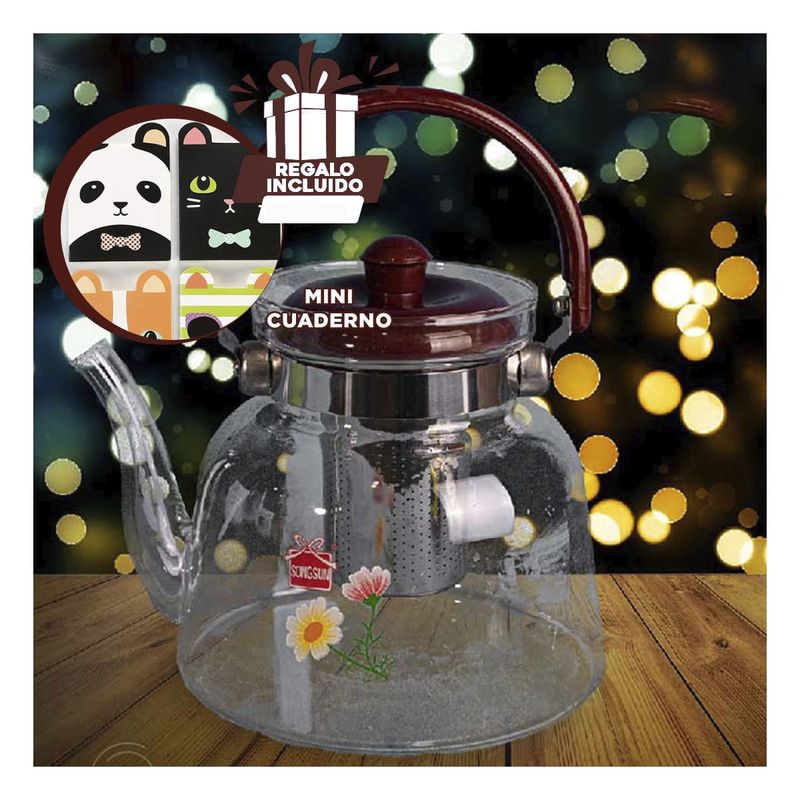 GENERICO - Pack12 Infusor Practico para Te 850ml Y+Regalo Agendita