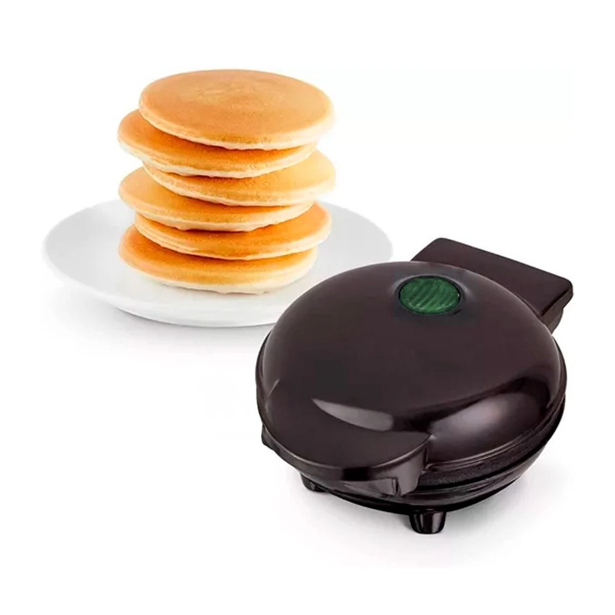 GENERICO - Pack6 Mini Waflera Circular Negro Y+Banderitas Adhesivas