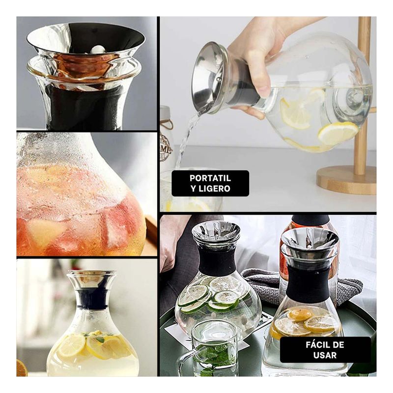 GENERICO - Pack4 Jarra 1600ml Bebidas Heladas Fuji Y+Regalo Agendita