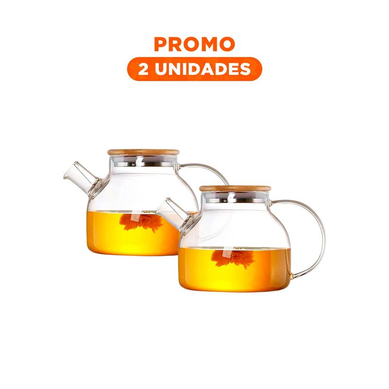 RYBIU IMPORT - Pack2 Jarra Resistente para Bebidas Calientes de 1L