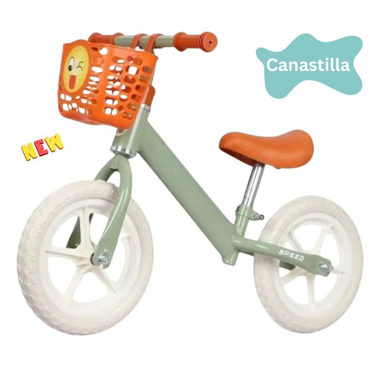 GENERICO - Bicicleta Balance Canastilla Vintage Para Niños Verde