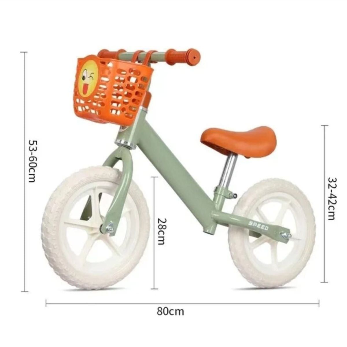 GENERICO - Bicicleta Balance Canastilla Vintage Para Niños Verde