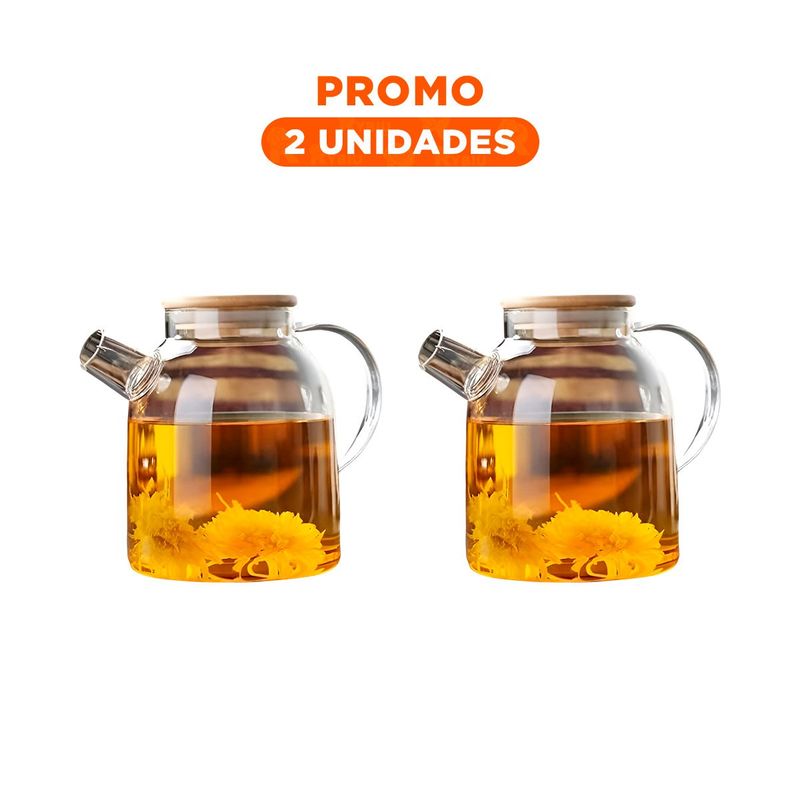RYBIU IMPORT - Pack2 Jarra Resistente para Bebidas Calientes de 1.5L
