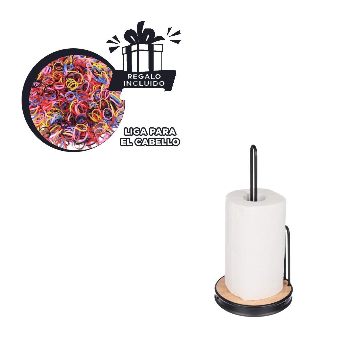 GENERICO - Pack4 Porta Toalla en Vertical de 2 Palos Y+Ligas de Regalo