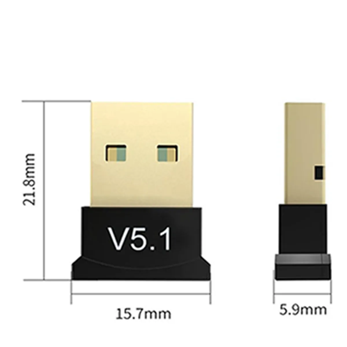 GENERICO - Adaptador Bluetooth USB V5-1 Para Pc y Laptop