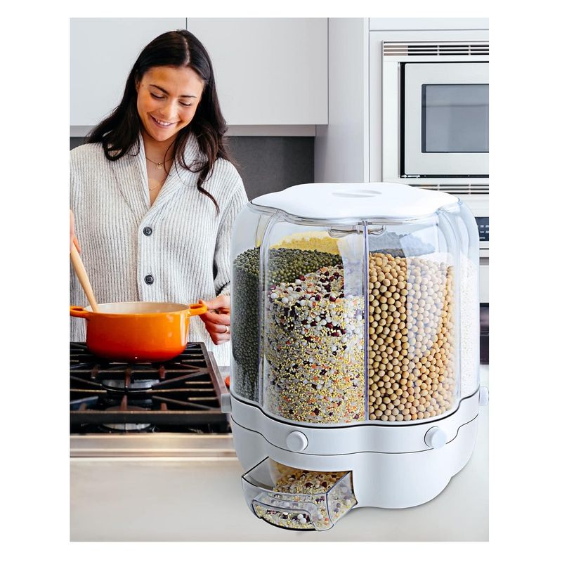 GENERICO - DISPENSADOR DE MENESTRAS GIRATORIO - CAPACIDAD 9 kg