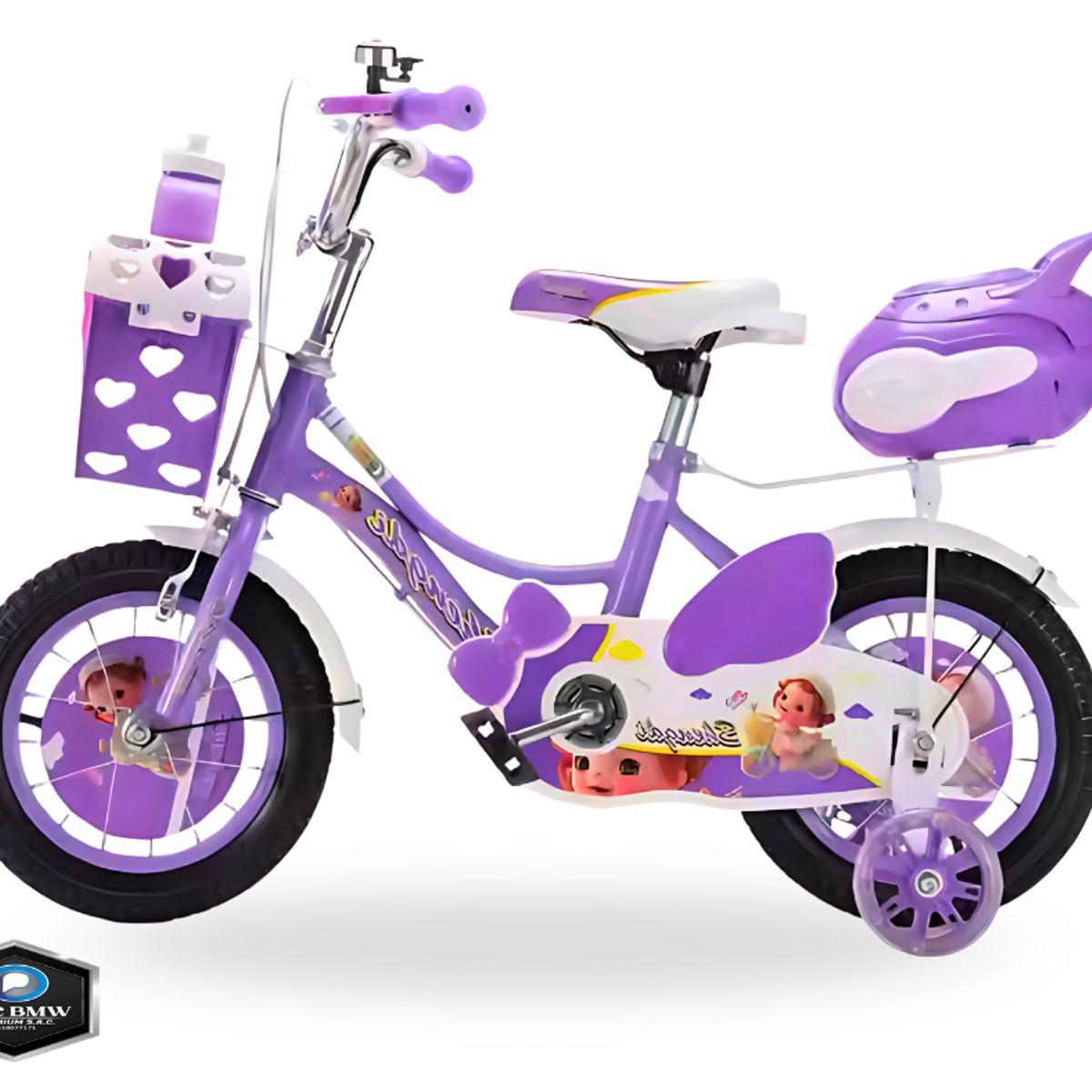 GENERICO - Bicicleta para niña ARO 16 MORADO
