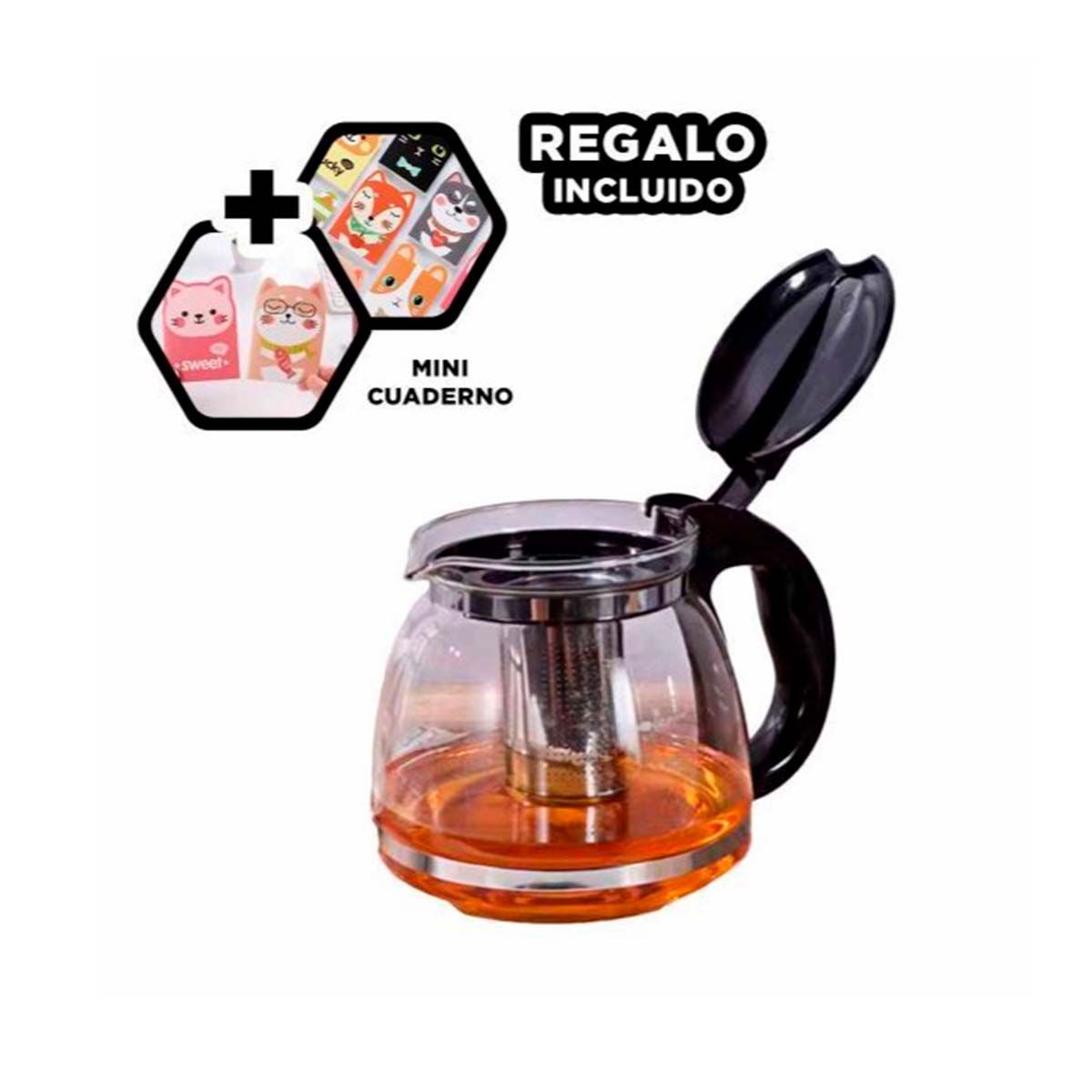 GENERICO - Tetera Resistente con Filtro de 2L Y+Regalo Agendita