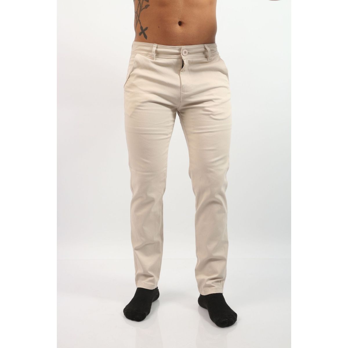 J JERAOUS - PANTALOM JERAOUS DRILL RECTO STRECH SMITH Beige