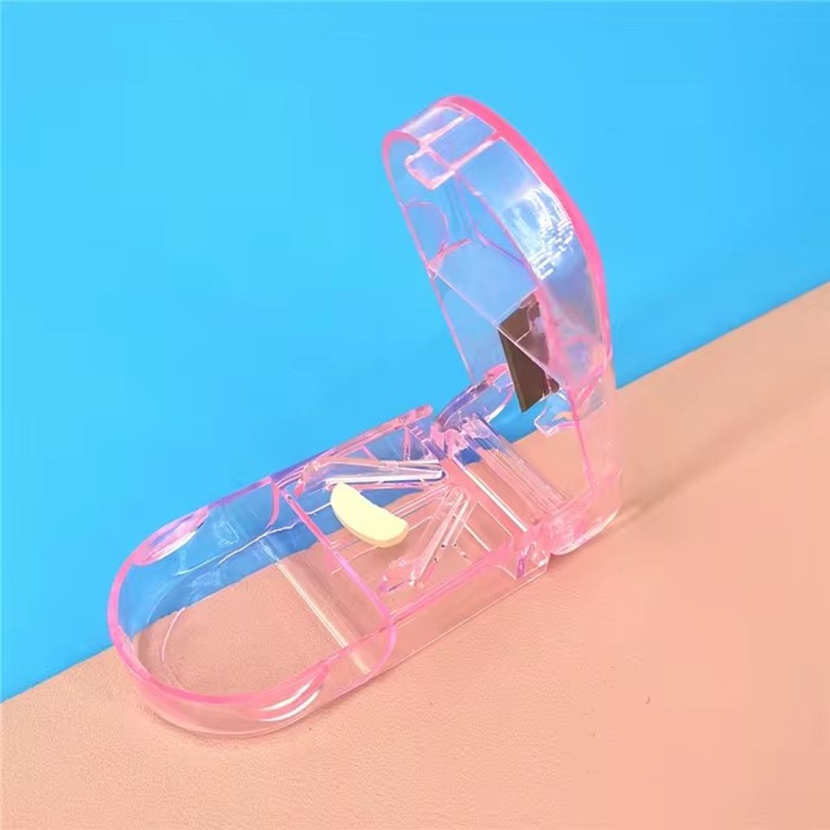 GENERICO - Cortador De Pastillas Portátil Pastillero 2 en 1 en caja