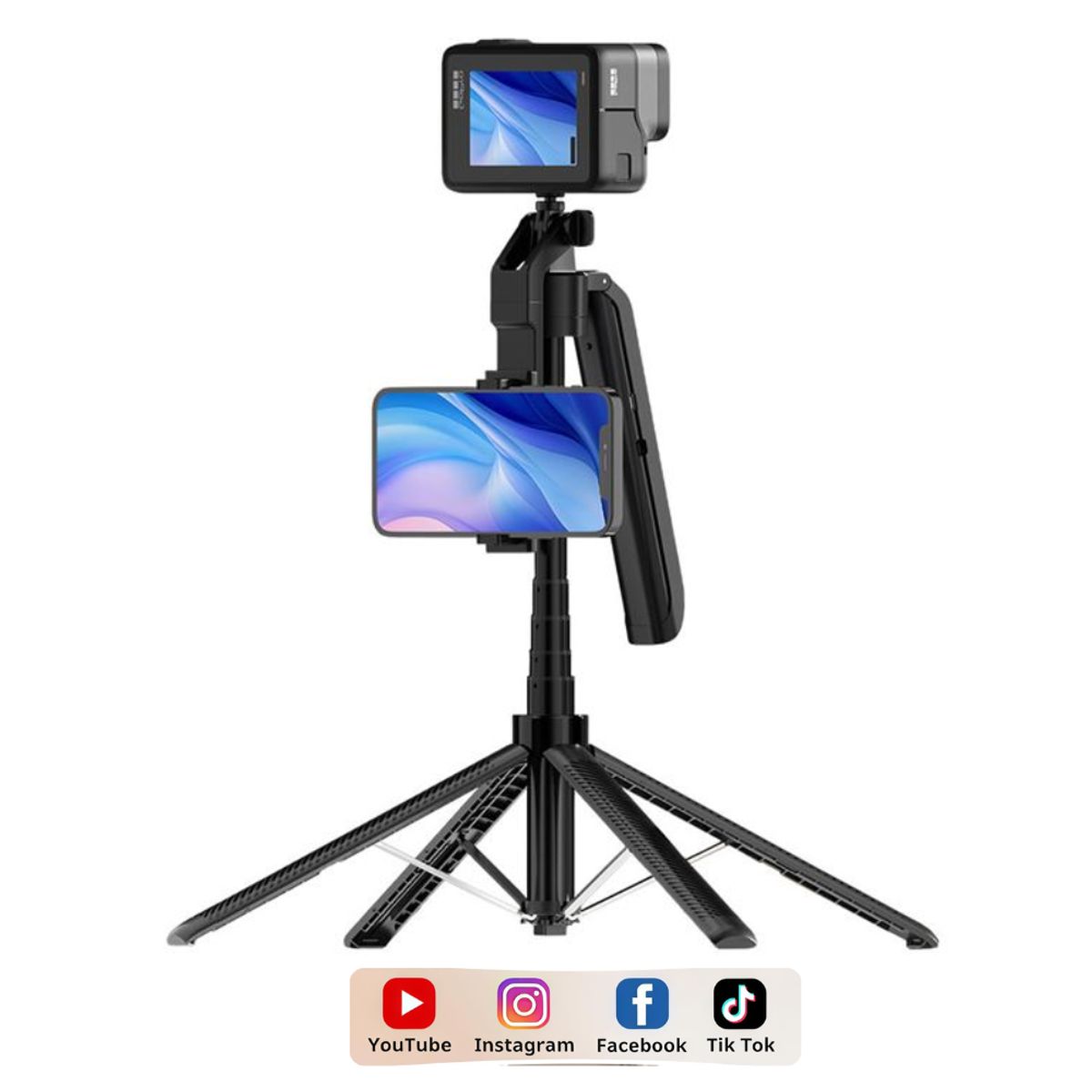 SEISA - Trípode Selfie Stick con Seguimiento Facial Inteligente 360° BAIHUO